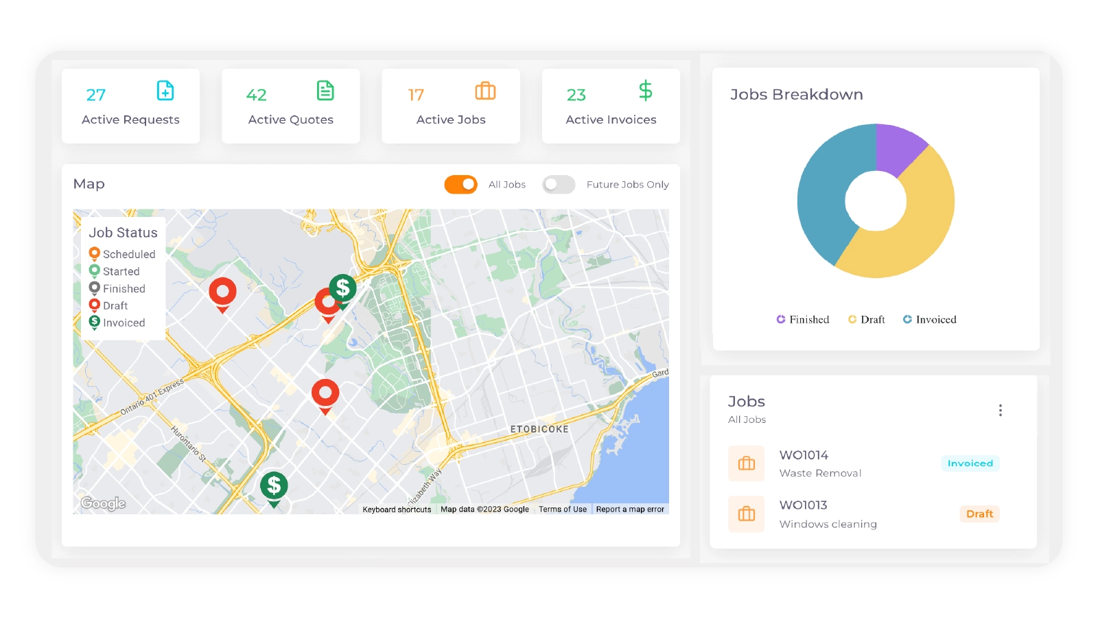 ServiceDeck dashboard